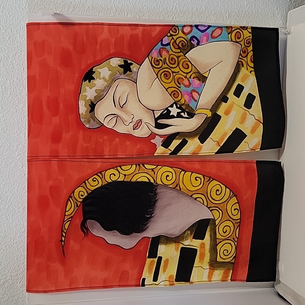 Gustav Klimt The Kiss Silk Scarf